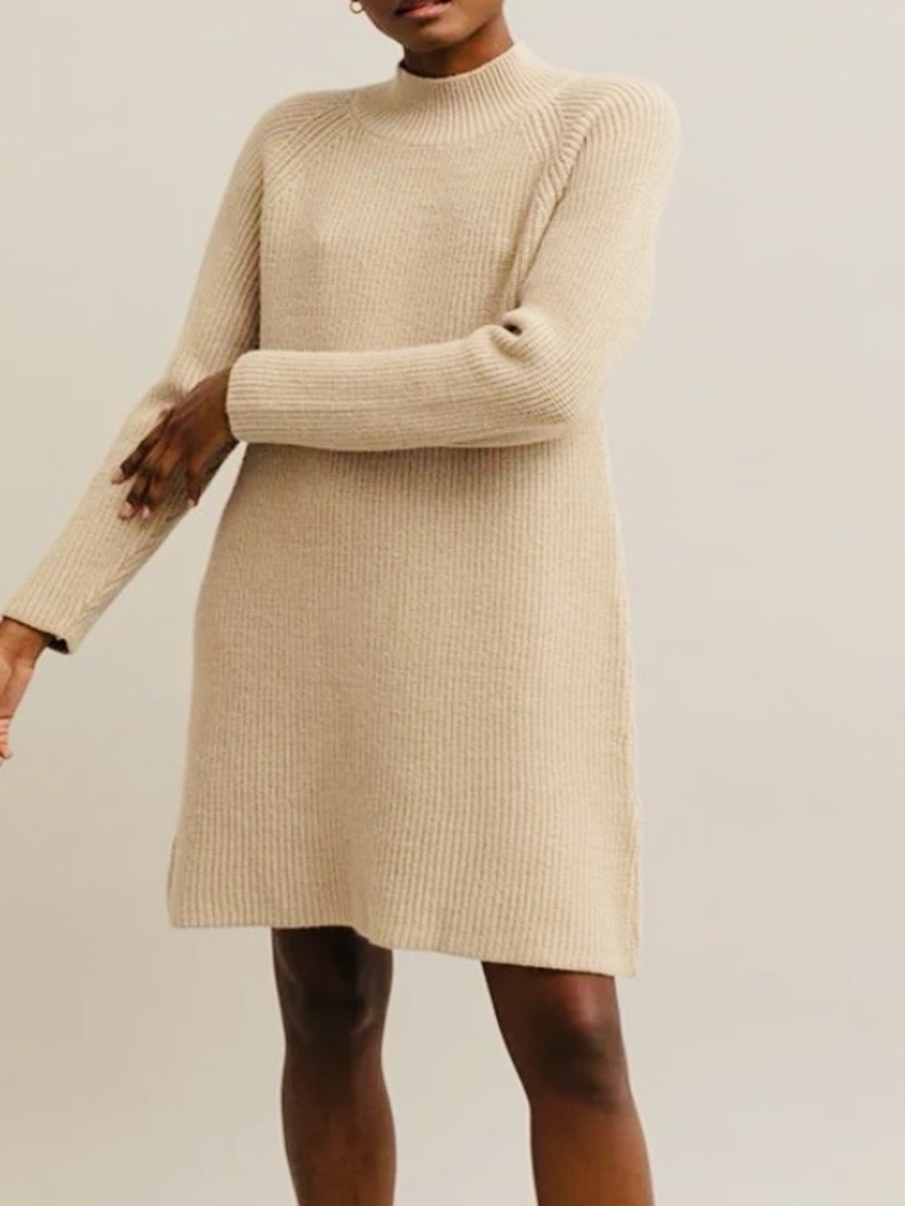 NWT Brown Long Sleeve Sweater Dress